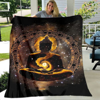 Buddha Sakyamuni Buddhism Faith Religion Soft Plush Blanket, Flannel Blanket Throw Blanket for Living Room Bedroom Bed Sofa Pray