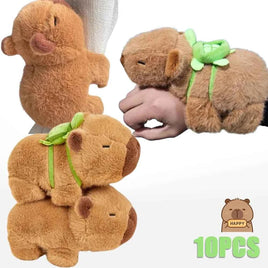 1-20PCS Rytanda Capybara Clap Circle Toys Slap Snap Wrap Wristband Bracelet Capybara Plush Hand Ring Fun Pop Circles Kids Gift