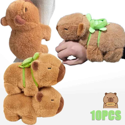 1-20PCS Rytanda Capybara Clap Circle Toys Slap Snap Wrap Wristband Bracelet Capybara Plush Hand Ring Fun Pop Circles Kids Gift
