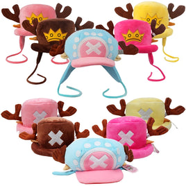 Lusy Store LLC One Piece Tony Chopper Cosplay Plush Toys Hats Plush Cute Cotton Warm Stuffed Fashion Accessories Plush