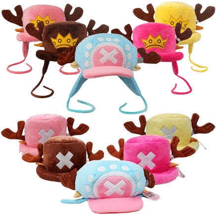 Lusy Store LLC One Piece Tony Chopper Cosplay Plush Toys Hats Plush Cute Cotton Warm Stuffed Fashion Accessories Plush