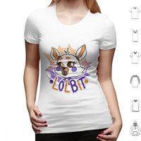 Lolbit T Shirt Cotton Men Women DIY Print Fnaf Lolbit Game Horror Five Nights At Video Game Fnaf Lolbit Animatronic Cute W-Tee-White