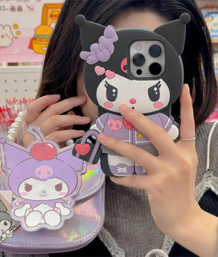Handbag Hello Kitty Kuromi For iPhone 16 15 14 13 12 11 Pro Max Silicone Soft Cover Case Lusy Store