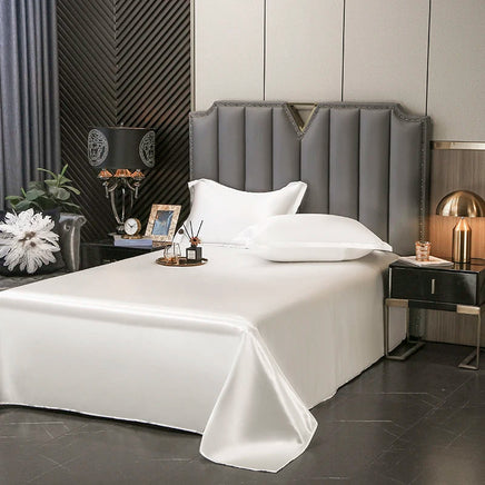 High End Satin Sheets, Soft And Comfortable Solid Color Sheets, Luxurious Single And Twin Bed Sheets