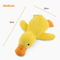 Hot dog sleeping with duck toys to relieve boredom of little yellow duck pet puppy interactive plush doll hug duck Medium duck CHINA