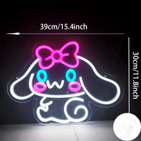 Lusy Store LLC Sanrio Neon Sign Kawaii Anime Room Decor Lights for Girl's Room Neon Sign