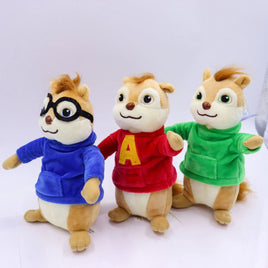 Lusy Store LLC Alvin and the Chipmunks Plush Toy Set &ndash; Soft &amp; Fluffy Stuffed Animals &ndash; 8in (20cm) &ndash; Lusy Store Stuffed Animal