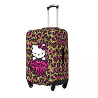 Hello Kitty Leopard Suitcase Cover Cruise Trip Protection Vacation Strectch Luggage Supplies