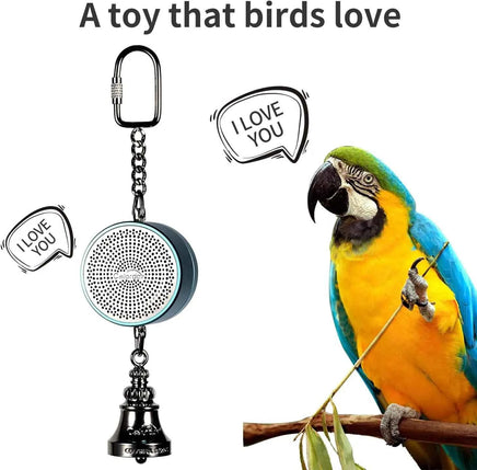 Parrot Toys to Teaching Training Bird Talking Coach Interactive Recording Playback Retell Electronic Voice Chewing Tearing Bell Blue CHINA