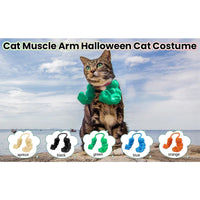 Pet Cat Muscle Arms 3d Creative Strong Man Giant Arms Halloween Cat Costume Accessory Cat's Neck Arm With Muscle For Pet Cosplay