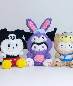 Lusy Store LLC Cute Plush Toys Hello Kitty Kuromi Cinnamoroll Dog Child Plush Stuffed Stitch Pacha Dog Gift Plush