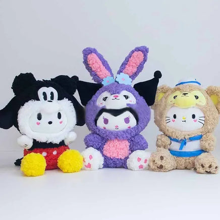 Lusy Store LLC Cute Plush Toys Hello Kitty Kuromi Cinnamoroll Dog Child Plush Stuffed Stitch Pacha Dog Gift Plush