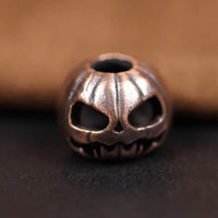 Halloween Pumpkin Skull Face Lantern EDC Brass Knife Beads DIY Woven Paracord Lanyard Pendants Outdoor Tool Hangings Accessories Purple Brass