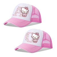 Hello Kitty Baseball Cap Peaked Hat Sanrio Cute Letter A-z Initials Print Pink Summer Adjustable Sunhat Girl Women Snapback Caps