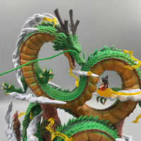 24cm Dragon Ball Anime Figure Shenron Figure Goku And Shenron Figurine Model Pvc Statue Doll Collection Room Toy Gifts Lusy Store
