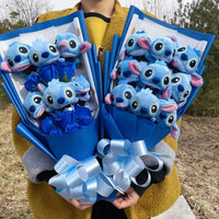 Lusy Store LLC Stitch Plush Doll Toy Stuffed Animals Bouquet Gifts Bouquet