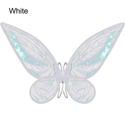 Halloween Costumes for Girls Butterfly Fairy Wings for Cosplay Costumes Sparkle Fairy Princess Wings Party Favor Accessories white