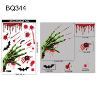 2025 Halloween PVC Glass Window Static Sticker Horror Castle Cat Decorative Sticker Halloween Glass Decals Home Party Decoration Style2-BQ344