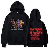 Five Night Hoodies Streetwear FNAF Hooded Sweatshirts Fleece Long Sleeve Y2K Pullover Men Women High Street Harajuku Hoodie Black6