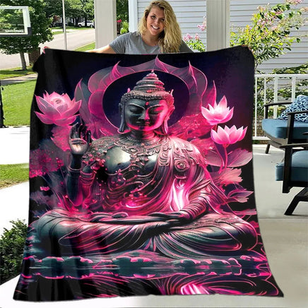 Buddha Sakyamuni Buddhism Faith Religion Soft Plush Blanket, Flannel Blanket Throw Blanket for Living Room Bedroom Bed Sofa Pray 11