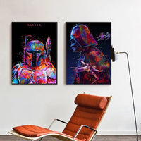 Decoration Poster Star Wars Movie Canvas Painting Graffiti Mural Kids Room Art Picture Print Modern Home Wall Decor Gifts