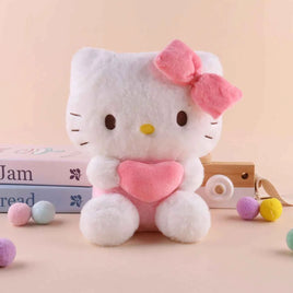 22cm Sanrio Hello Kitty Kuromi Pillow KT Plush Toy Girls Soft Stuffed Animal Toys Heart My Melody Cinnamoroll Stuff Doll Gifts KT 22cm