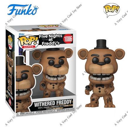 Five Nights at Freddy's Figures Withered Freddy 1086 Funko Pop 4.3in Vinyl Figure Collectible Limited Edition Model Toy Gift