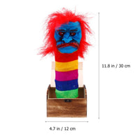 1Pc Halloween Prank Scare Box Halloween Wooden Scary Witch Funny Toy with Horror Sound and Light