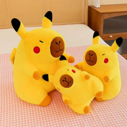 Lusy Store LLC Pikachu Capybara Plush Toy &ndash; Soft Kawaii Stuffed Animal Pillow Plush