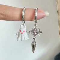 New Halloween Skull Skeleton Drop Earrings for Women Fashion Punk Charm Ghost Spider Web Dangle Earrings Jewelry Gift ER23Y0676-2