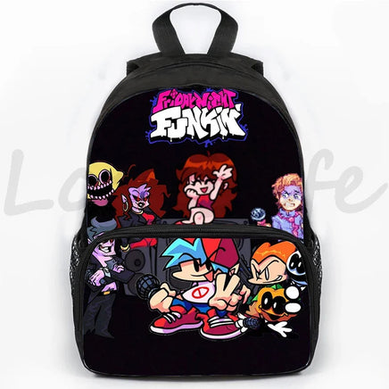 Fnf Game Friday Night Funkin Backpack for Boys Girls 3D Anime School Backpacks Children Bookbag 16 Inch Travel 16