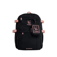 Sanrio Hello Kitty New Fashion Backpack Large Capacity Student Schoolbag High Quality Fashion Trend Leisure Student Backpack Black-Pink 30x20x39cm