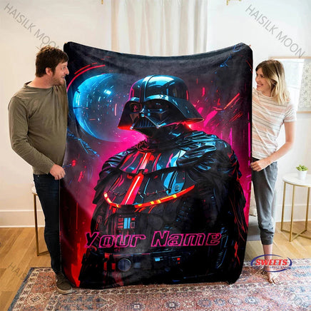DIY Classic Star-Wars Blanket Custom Name Personalized Blanket Soft Comfortable Shawl Office Four Seasons Blanket Special Gifts Style B