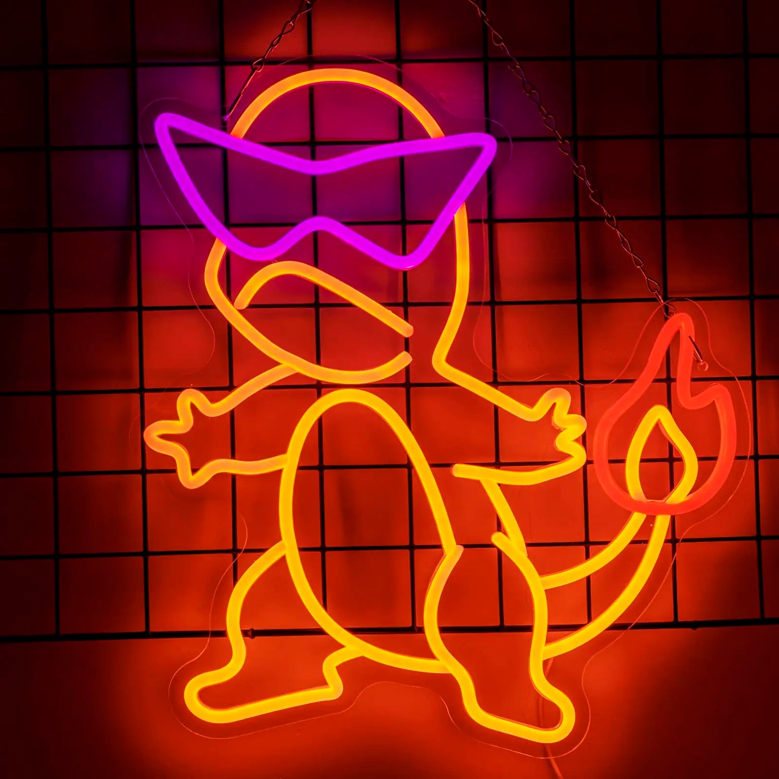 Lusy Store LLC Firedragon Neon Sign for Game Room Man Cave Bar Kids Bedroom Wall Decor USB Powered Gift For Kids Neon Sign