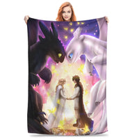 How to Train Your D-ragon Blankets Flannel Novelty Breathable Throw Blanket for Bedspread Spring Autumn 3