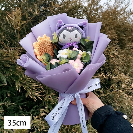 Graduation Bouquet Hello Kitty Kuromi Plush Doll Toy Woman Valentine's Day Gift Kuromi-4