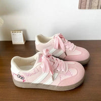 Hello Kitty Sneakers for Spring and Autumn Girls Cute Cartoon Anime Accessories Pink Fashionable Casual Board Shoes Gift Hello Kitty Pink