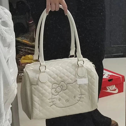 Bag Hello Kitty Medieval Times Fashion Tote Bag Cartoon Embroiderydelicate High-capacity Handbag Travel Storage Cute Y2k