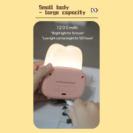 LED toaster alarm clock, creative cartoon nightlight with timing function, ins wind bedside decoration
