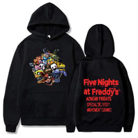 Five Night Hoodies Streetwear FNAF Hooded Sweatshirts Fleece Long Sleeve Y2K Pullover Men Women High Street Harajuku Hoodie Black4