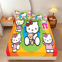 Hello Kitty Fitted Sheet Suitable For Children And Adults Home Decor 5