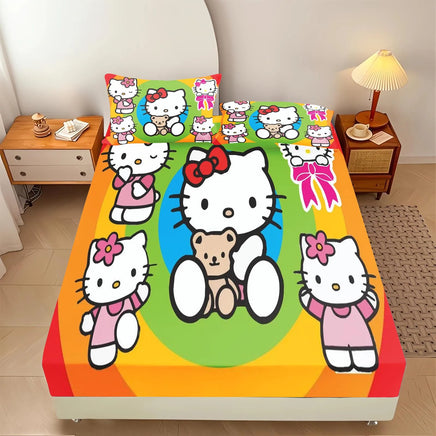 Hello Kitty Fitted Sheet Suitable For Children And Adults Home Decor 5