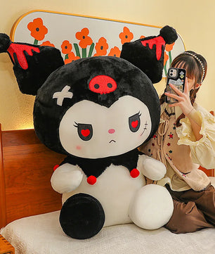 Lusy Store LLC Dark Devil Kuromi Doll Plush Toy Cute Girl Large Plush Pillow Children's Gift Plush
