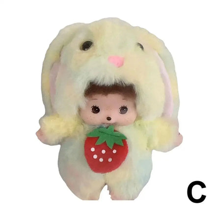Monkey Plush Toy Keychain – Soft & Kawaii 9.8" Stuffed Pendant – Lusy Store Strawberry bunny