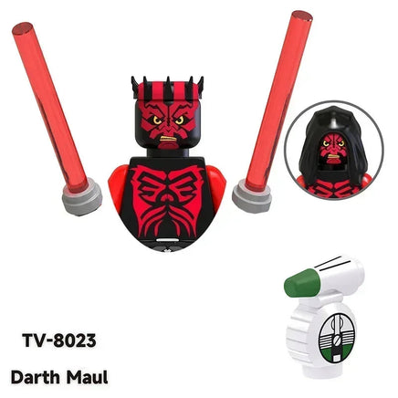 Star Wars Mandalorian Mini Robot Figure Toy - Han Solo, C-3PO, Leia, Darth Vader, Boba Fett Blocks TV8023