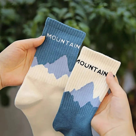 1/4 Pairs Men's and women's casual socks, asymmetrical niche mid length socks Lusy Store