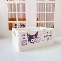 Sanrio Kawaii Hello Kitty My Melody Kuromi Cinnamoroll Desktop Storage Box Foldable Stackable Cosmetic Organizer Desktop Storage 2