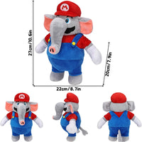 Elephant Mario Luigi Funny Soft Plush Toys Mario Bros Cute Anime Stuffed Animals Festival Gifts Mario