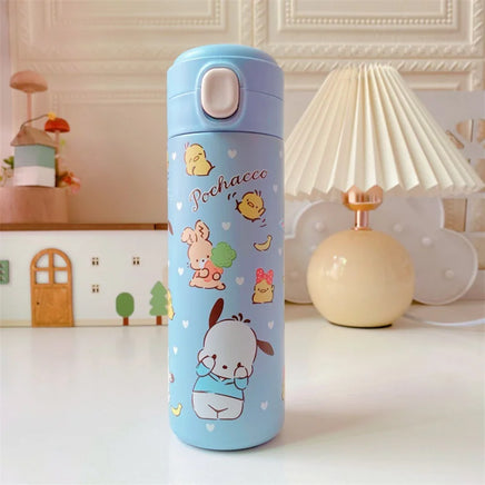 Sanrio Hello Kitty Kuromi Melody Cartoon Stainless Bounce Cup Creative Trending Student Water Bottle Large Capacity Thermos Cup 14 420ML