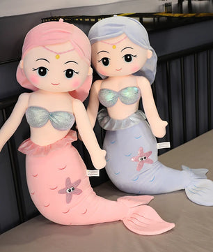 Lusy Store LLC Mermaid Plush Toys Soft Animal Pillow Stuffed Toy Princess Dolls Children Boys and Girls Birthday Gifts Decor Plush